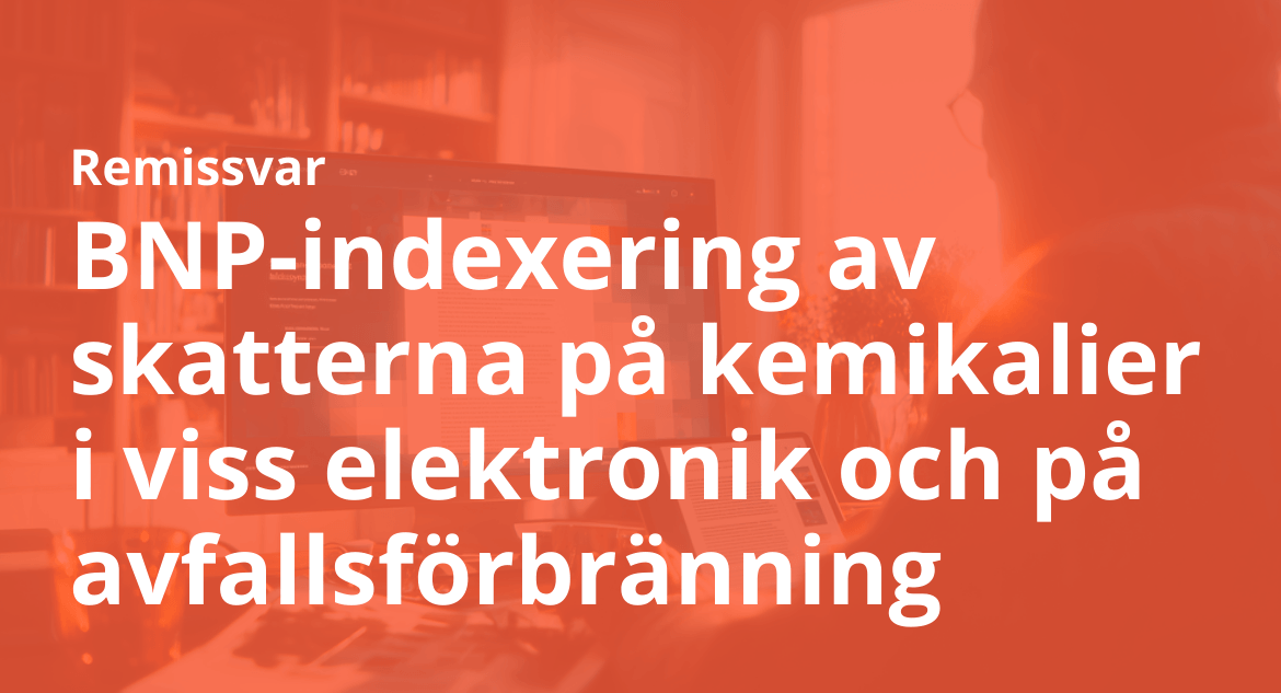 APPLiAS Remissvar: BNP-indexering av elektronikskatt